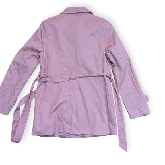GLAMSIA Pink Cotton Trench Coat Medium NWT - Picture 2 of 10